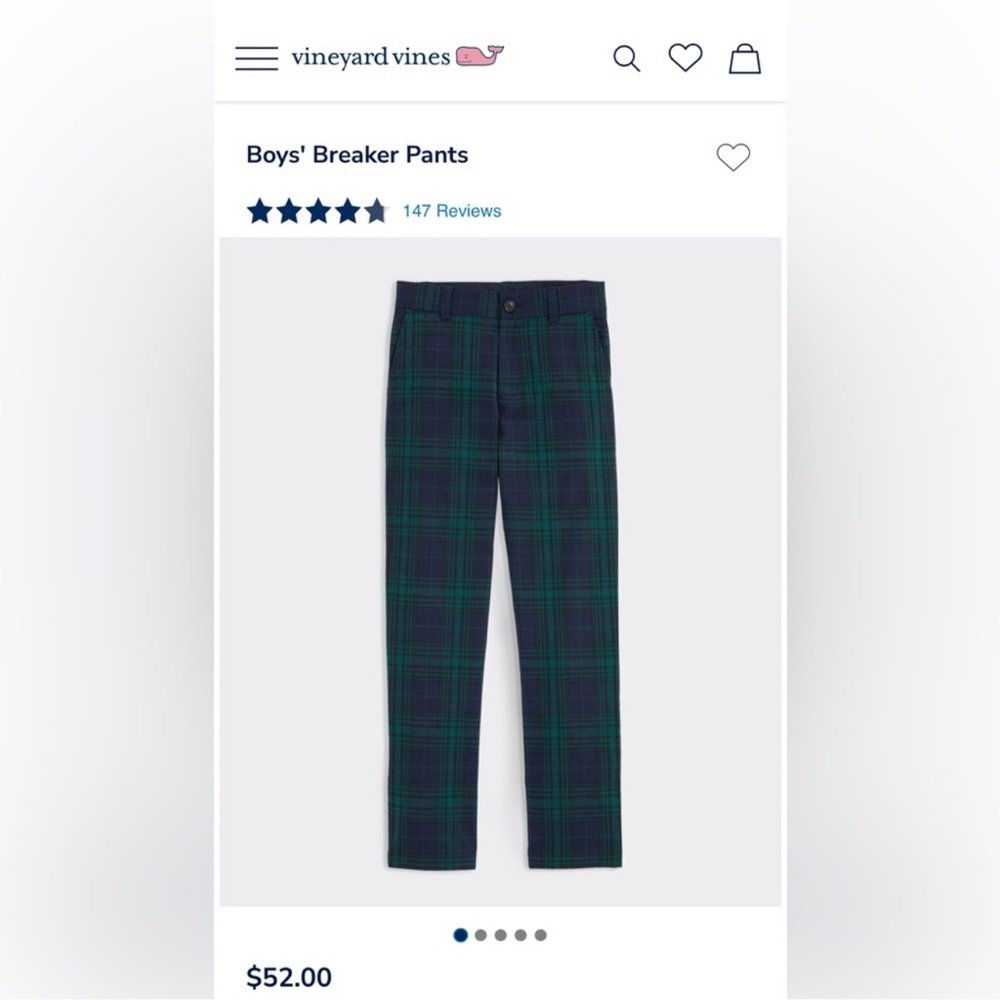 vineyard vibe boys breaker pants charelston green size 16

NWT